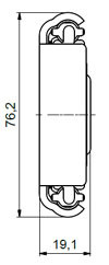 Schwerlastschiene TR7619 - bis 310 kg - modularer Kugelkäfig
