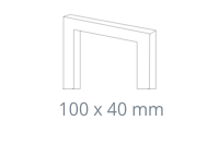 100 x 40 mm
